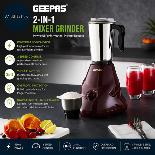 Geepas 550w 2in1 mixer - geepas,